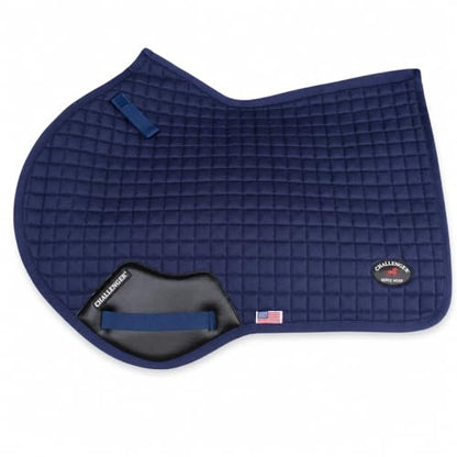 Horse Contoured English Quilted Lightweight All-Purpose Saddle Pad 72TS34 - color: Navy