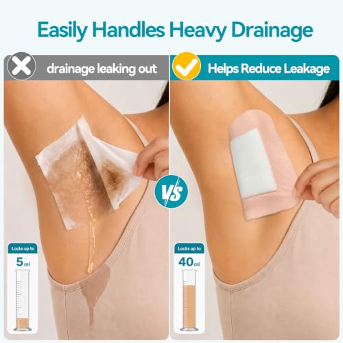 Dimora Silicone Foam Dressing 4"x4" Hidradenitis Suppurativa Pads - size: 4" x 4" (10 PCS)