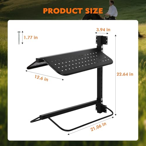 FAHKNS 2 Pc Saddle Rack Wall Mount, Heavy Duty Wall Mounted Saddle Stand Saddle Pad Rack for English Western Saddle, 4 Tier Flexible Saddle Stand for Tackroom, Stables, Storehouse etc.