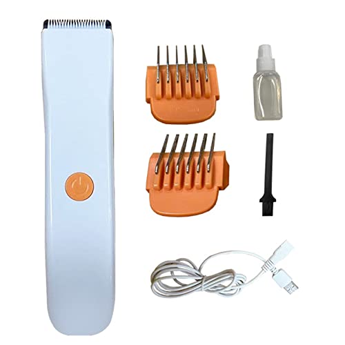 Waterproof Dog Clippers Professional for Grooming,Electric Pet Shaver Rechargeable with Ceramic Blade,Pet Grooming Hair Clippers Set for Dogs Cats,White