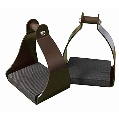 Shenandoah Western Stirrups, Trail Stirrups for Saddle Western, Endurance Stirrups for Grip, Stability & Shock Absorption, Trail Riding, Schooling, Relieves Knee, Ankle & Hip Stress