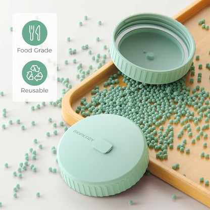 Momcozy Glass Breast Milk Pitcher Lid, Dishwasher Safe Food Grade Caps 1pc - color: Green, size: Flat Lid