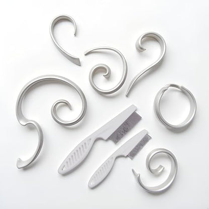 2Pcs White Long Handle Metal Hair Nit Comb Remove Head Nits Nit Comb For Pets Kids And Adults Lice Treatments (14cm, 18cm)，Lice Treatments，Lice Combs