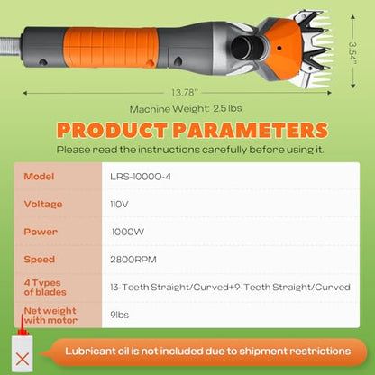 Sheep Shears Professional 1000W 2800RPM, Hanging Type | 13-Tooth Carbon Steel Blades Power Through Thick Coats, Ideal Hanging Livestock Shearing Machine for Sheep, Goats & Cattle