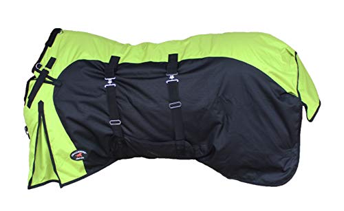 Challenger 1200D Horse Turnout Waterproof Heavy Weight Winter Blanket 5EE20LG - color: Lime Green/Black, size: 66 inches