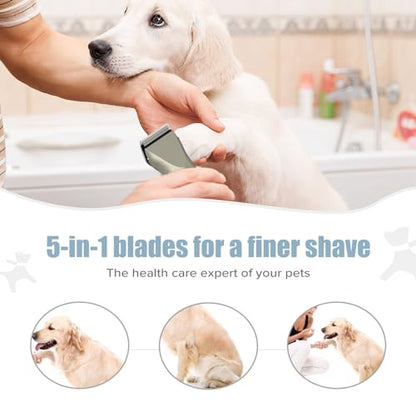 5 in 1 Fine Replacement Blades Compatible with Wahl Bravura Clipper - color: Grey-4