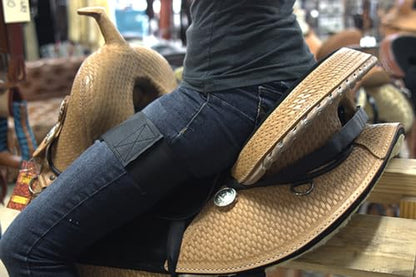 HILASON Western Anti Slip Grip Horse Saddle Seat Cover Black - size: Small