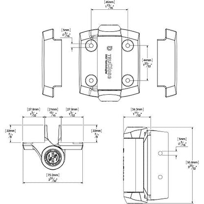 D&D Technologies TCA1L2S3WTS TruClose Regular Duty Gate Hinges, for Self Closing Metal Gates up to 66 Pounds, with Alignment Legs, for Square Gate Frame and Post White, 2 Count | Safety gate hinge with alignment legs, self-closes metal gates up to 66 lb.