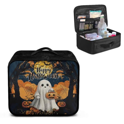 First Aid Bag Halloween Ghost Pumpkin Empty Medical Supplies Organizer Bag Portable Trauma Kit for Home Office Kitchen Traveling Camping - color: Halloween Ghost Pumpkin Theme