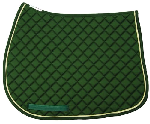 TuffRider Basic Dressage Saddle Pad - color: Hunter/Hunter/Light Tan