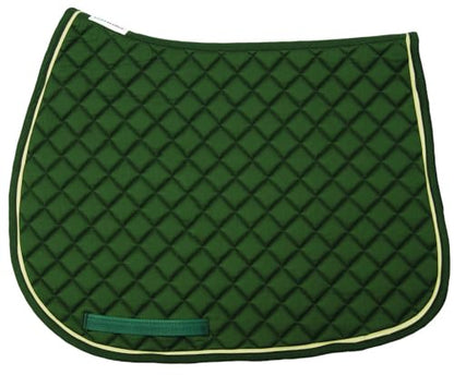 TuffRider Basic Dressage Saddle Pad - color: Hunter/Hunter/Light Tan