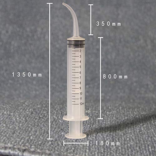6 Pack Dental Irrigation Syringe, Wisdom Teeth Syringes with Curved Tip for Tooth (Scale-6) - size: Scale-6