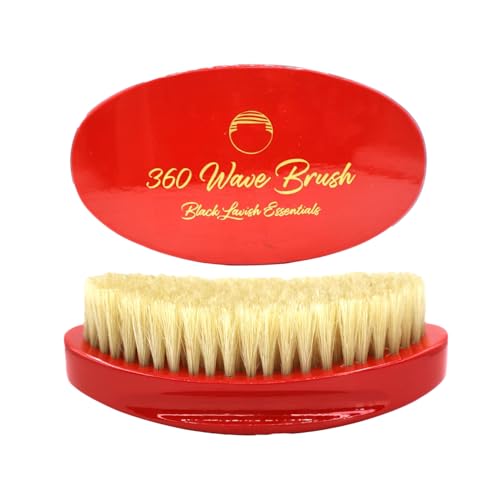 Men’s Hair Brush, Build Deeper Waves, Soft and Hard Boar Bristle Curved Wave Brush, Perfect for Styling Hair (Soft Brush, Red) - color: Red, size: Soft Brush
