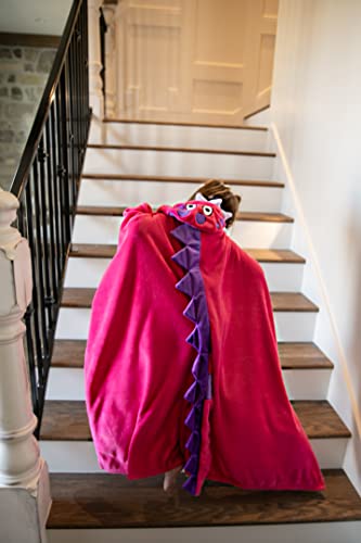 Lazy One Wearable Hooded Blanket for Kids, Animal Hooded Blanket (Pink Dinosaur) - color: Pink Dino Hooded Blanket