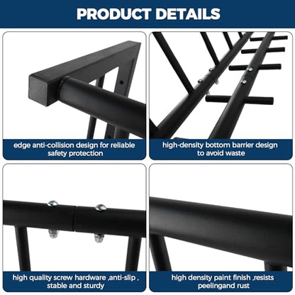 Hay Rack,37.6'' Long Wall Mounted Hay Feeder with 25 Gallon Large Capacity,Detachable Hay Holder for Horse Goats Sheep and Livestock - size: 25 Gallon