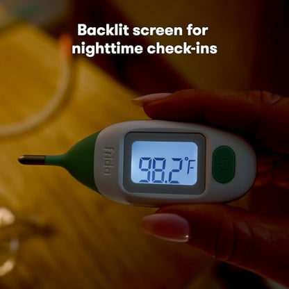 Frida Baby Digital Rectal Thermometer for Babies, Newborns & Infants | Quick & Accurate Fever Check, Water Resistant, Clear Case, Memory Holds Last 10 Readings