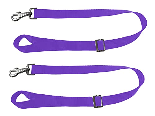 Adjustable Pair of Nylon Replacement Straps for Slow Feed Hay Bags (Purple) - color: Purple