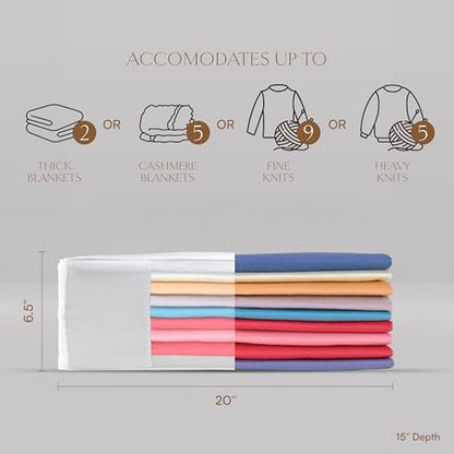 Hayden Hill Luxury Organic Cotton Sweater and Blanket Storage Bag 20 Inch