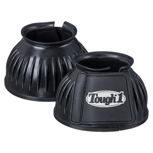 Tough 1 Heavy Duty Double Lock Bell Boots - color: Black, size: Medium