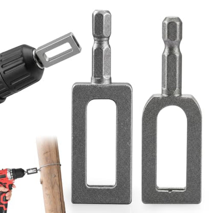 Wire Twister Tool for Drill, Heavy Duty Wire Twisting Tool with 1/4" Hex Shank - Professional Wire Knotter for Fencing, Rebar Tying, Construction, Greenhouse Setup (#9+#11)