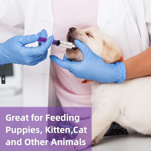 50pcs 5ml Syringes with Caps for Industry Lab Pet Feeding (Purple) - color: Purple, size: 5ml-50Pack
