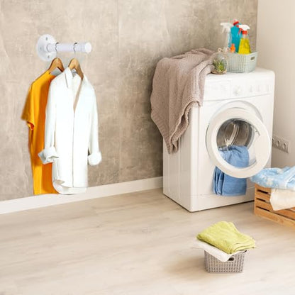 Sumnacon Wall Mounted Clothes Rack for Wardrobe, 2Pcs 5.9 Inch, White - color: White, size: 6 Inch