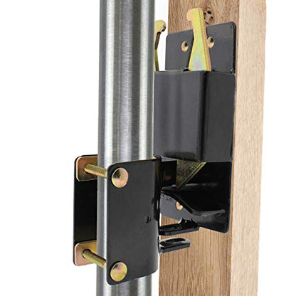 Rural365 Farm Gate Latch 2 Way Gate Latch - Black Two Way Gate Latch Livestock Cattle Gate for Horse Corrals, Ranches