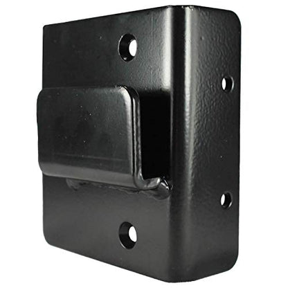 Double Gate Flip Sentry Gate Latch-Flip Latch. Padlocked for Added Security Powder Coated Black & Has Hardware - CASE Qty 6 - size: FLIP / DUMPSTER, style: CASE