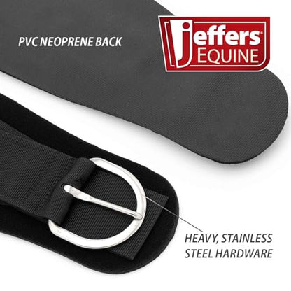 Jeffers Western Neoprene Roping Cinch for Horses, PVC Neoprene Horse Saddle Cinch, 4-Ply Nylon Web Top, Stainless Steel Hardware with Center Dee Rings, Western Horse Tack for Barrel Racing, 36" - size: 36"