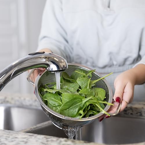 Fox Run Stainless Steel Colander, Small 1 Quart Pasta Strainer With Handles - size: 1 Quart