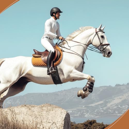 Eccliy 32 Inch Equine Horse Cinch Elastic Saddle Cinch Girth with Buckle for Western Horse Riding Supplies - color: Black