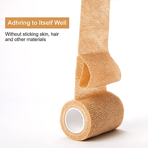 Cohesive Tape, Self Adherent Wrap Self Adhesive Bandage 2 Inches