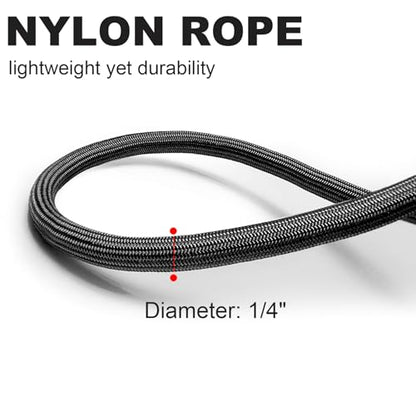 Small Dog Leash 1/4" by 6/8/10FT Lightweight Strong Rope Leash - color: black, size: 1/4" x 6'
