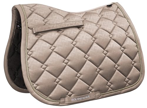 EQUINEWAVE Embossed All Purpose Saddle Pad | Cooling Performance Lining, Contoured Fit, Textured Design, English Riding - color: MOON ROCK