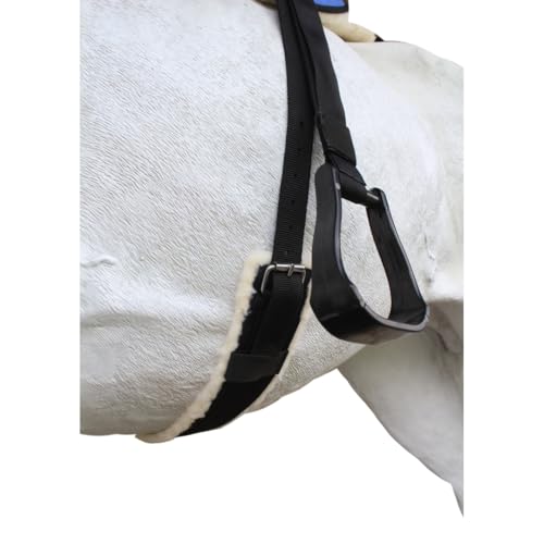 CHALLENGER Horse Western Black Fleece Padded Comfort Bareback Pad Girth Stirrups 39191BK