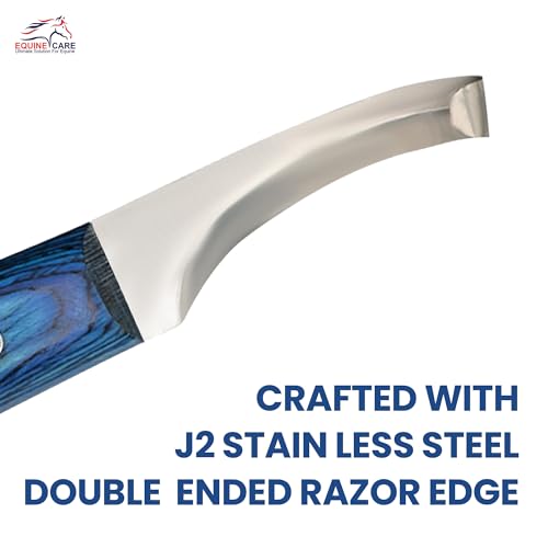 Equine Care Left-Handed Farrier Double Edge Hoof Knife, Horses, Livestock