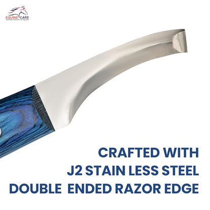 Equine Care Left-Handed Farrier Double Edge Hoof Knife, Horses, Livestock