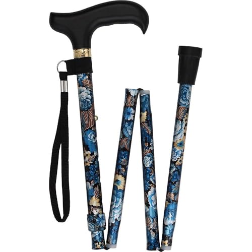 Royal RC Canes Walking Sticks for Men and Women - Stylish Designer Fashionable Adjustable Derby Canes - Lightweight Aluminum Cool Walking Sticks with HD Patterns - color: Dark Blue/Navy (Multicolor)