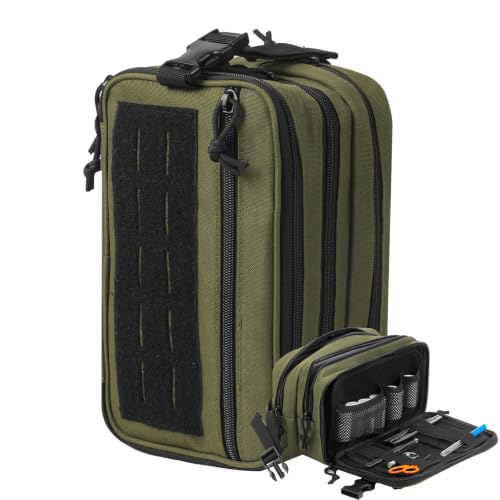 Travel Medicine Bag,Medication Pill Bottle Organizer Empty Case - color: Green Pouch