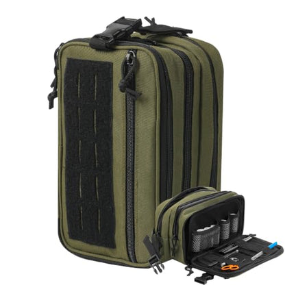Travel Medicine Bag,Medication Pill Bottle Organizer Empty Case - color: Green Pouch
