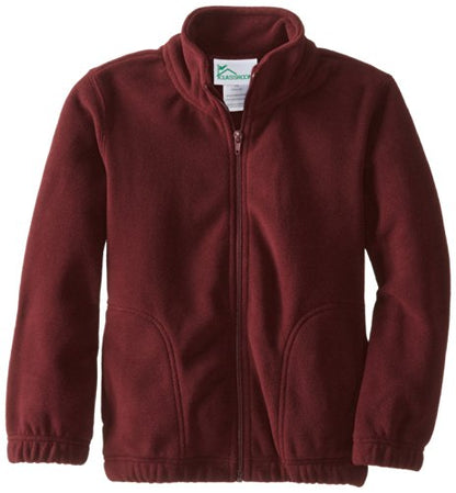 Classroom School Uniforms Youth Unisex Polar Fleece Jacket | 100% Polyester, No Pill Polar Fleece, Zip Front Styling, Soft Warmth, Elastic Cuffs and Waistband, Machine Wash - color: Burgundy, size: X-Small