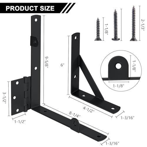 Gate Hardware Kit for Wood Fence, Corner Brace Bracket, Anti Sag Frame Hardware With Latch and Hinges for Wooden Fence Driveway, Black, MKZJ1115 - size: Single Door Set