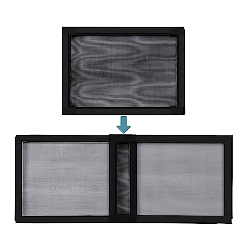 BAFLOTEX Adjustable Window Screens, 10 x 14-24 Inch, Black - color: Black, size: 10"H*14-24"W, 1 Pack