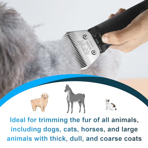 7FW Dog Grooming Wide Blade,Detachable Pet Dog Grooming Blades,Compatible with Andis,Oster A5,Wahl km10 Clippers.Cutting Length 1/8 in(3.2mm) - color: 7FW-3.2mm