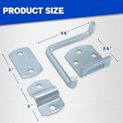 Lonffery Trailer Gate Latch | 2 Pack Stake Bed Latches, Straight Side Gate Bracket Sets for Utility Trailer, Trucks, Wood - size: 2 Pack