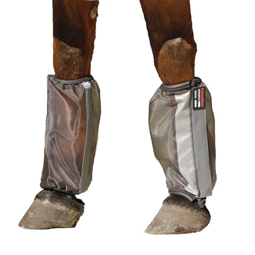 Schneiders Mosquito Mesh II Non-Fitted Pony Fly Boots | Set of 4 | Enhanced Leg Protection & Airflow | Reflective Safety Design | Color Gray