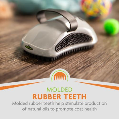 FURminator Curry Comb for Dogs & Cats With Short, Dense Coats | Removes Dust & Loose Hair, Distributes Natural Oils for Healthy Coat, Ideal for Short & Medium Coats, For Daily Use