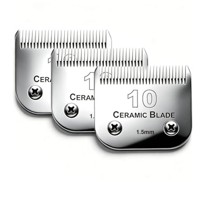3 Pack 10 Blade Dog Grooming Blades Compatible with Andis Clippers - color: 3pc 10:1/16''(1.5mm)