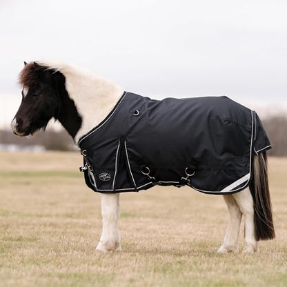 PROFESSIONAL'S CHOICE 1200D Ripstop Horse Turnout Rain Sheet | Mesh Lining, Waterproof Breathable Outer Shell, Black, Size: 64'' - color: Black, size: 64"