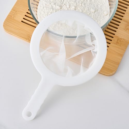 Food Juice Strainer, Yogurt Mesh Sieve, Fine Nylon Mesh Strainer, 100 Mesh Plastic Filter Spoon